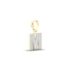 Thumbnail Image 2 of Diamond M Initial Charm 3/4 ct tw Baguette & Round-cut 10K Yellow Gold