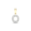 Thumbnail Image 0 of Diamond O Initial Charm 1/2 ct tw Baguette & Round-cut 10K Yellow Gold