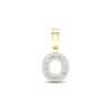 Thumbnail Image 1 of Diamond O Initial Charm 1/2 ct tw Baguette & Round-cut 10K Yellow Gold