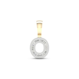 Diamond O Initial Charm 1/2 ct tw Baguette & Round-cut 10K Yellow Gold