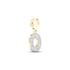 Thumbnail Image 1 of Diamond O Initial Charm 1/2 ct tw Baguette & Round-cut 10K Yellow Gold