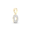 Thumbnail Image 2 of Diamond O Initial Charm 1/2 ct tw Baguette & Round-cut 10K Yellow Gold