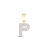 Diamond P Initial Charm 1/2 ct tw Baguette & Round-cut 10K Yellow Gold