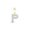 Thumbnail Image 0 of Diamond P Initial Charm 1/2 ct tw Baguette & Round-cut 10K Yellow Gold