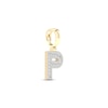 Diamond P Initial Charm 1/2 ct tw Baguette & Round-cut 10K Yellow Gold