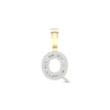 Thumbnail Image 1 of Diamond Q Initial Charm 1/2 ct tw Baguette & Round-cut 10K Yellow Gold