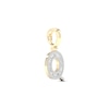 Thumbnail Image 2 of Diamond Q Initial Charm 1/2 ct tw Baguette & Round-cut 10K Yellow Gold
