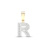 Thumbnail Image 0 of Diamond R Initial Charm 1/2 ct tw Baguette & Round-cut 10K Yellow Gold