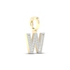 Thumbnail Image 2 of Diamond W Initial Charm 5/8 ct tw Baguette & Round-cut 10K Yellow Gold