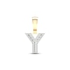 Thumbnail Image 1 of Diamond Y Initial Charm 1/3 ct tw Baguette & Round-cut 10K Yellow Gold