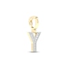 Thumbnail Image 2 of Diamond Y Initial Charm 1/3 ct tw Baguette & Round-cut 10K Yellow Gold