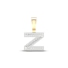 Thumbnail Image 0 of Diamond Z Initial Charm 5/8 ct tw Baguette & Round-cut 10K Yellow Gold