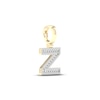 Thumbnail Image 1 of Diamond Z Initial Charm 5/8 ct tw Baguette & Round-cut 10K Yellow Gold