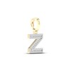 Thumbnail Image 1 of Diamond Z Initial Charm 5/8 ct tw Baguette & Round-cut 10K Yellow Gold