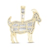 Thumbnail Image 4 of Men's Diamond & Spinel Goat Charm 1/2 ct tw Round-cut 10K Yellow Gold