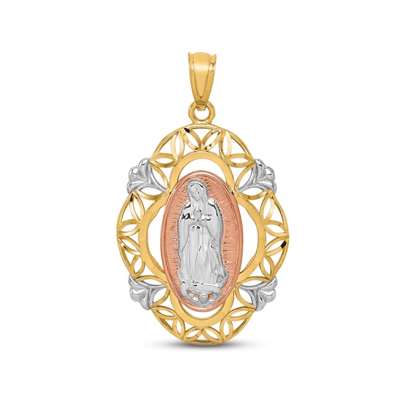 Our Lady of Guadalupe Charm 14K Two-Tone Gold