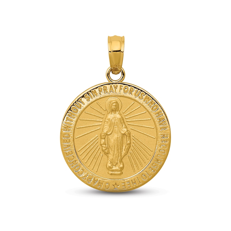Main Image 1 of Miraculous Medallion Charm 14K Yellow Gold