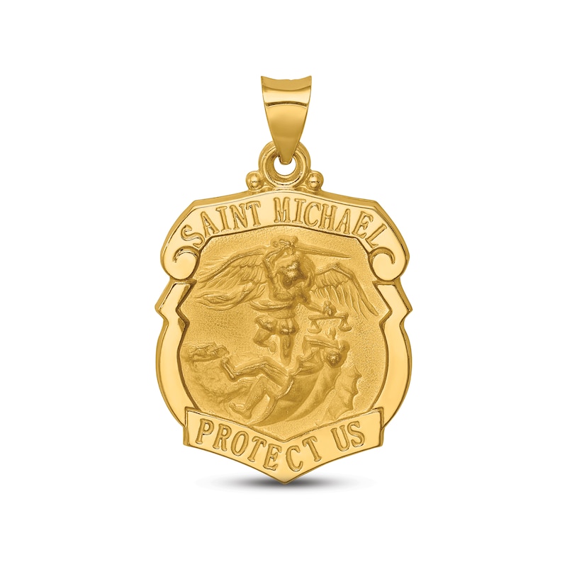 Saint Michael Charm 14K Yellow Gold