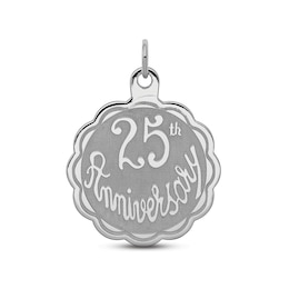 "25th Anniversary" Charm Sterling Silver