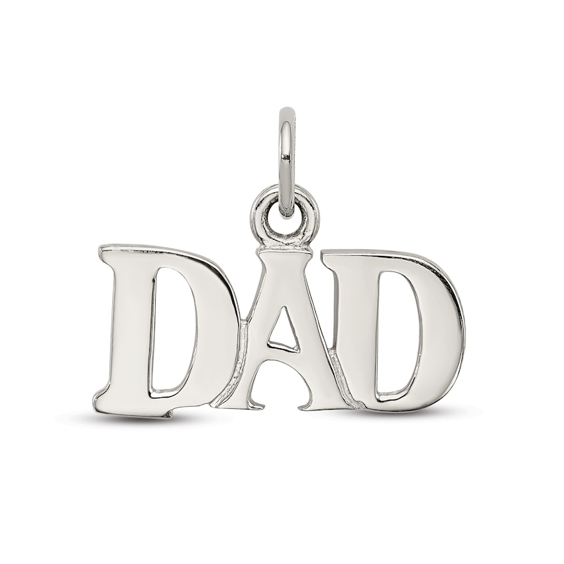 Men's "Dad" Charm Sterling Silver