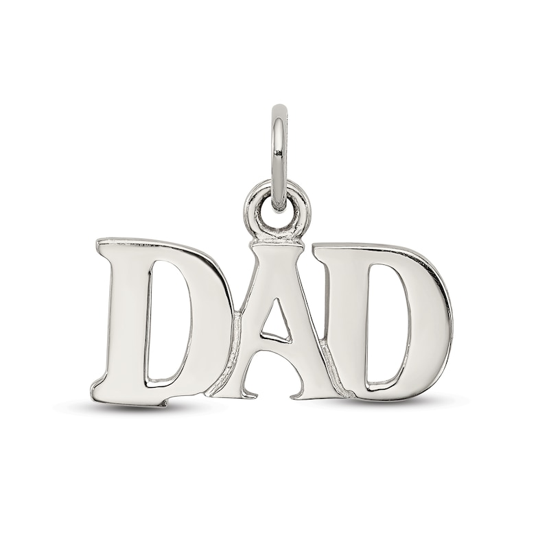 Main Image 1 of Men's &quot;Dad&quot; Charm Sterling Silver