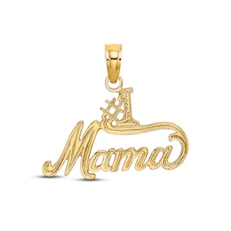 "#1 Mama" Charm 14K Yellow Gold