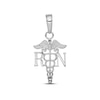 Thumbnail Image 0 of "RN" Caduceus Charm 14K White Gold