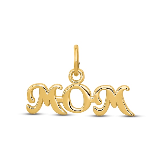 "Mom" Charm 14K Yellow Gold