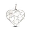 Thumbnail Image 1 of &quot;Mom&quot; Hearts Charm Sterling Silver