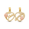 Thumbnail Image 0 of Mom & Daughter Hearts Charm Set 14K Two-Tone Gold