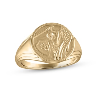 Mens Signet Ring In Sterling Silver by Kaizarin