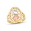 Thumbnail Image 0 of Quinceañera Oval Rose Ring 14K Two-Tone Gold