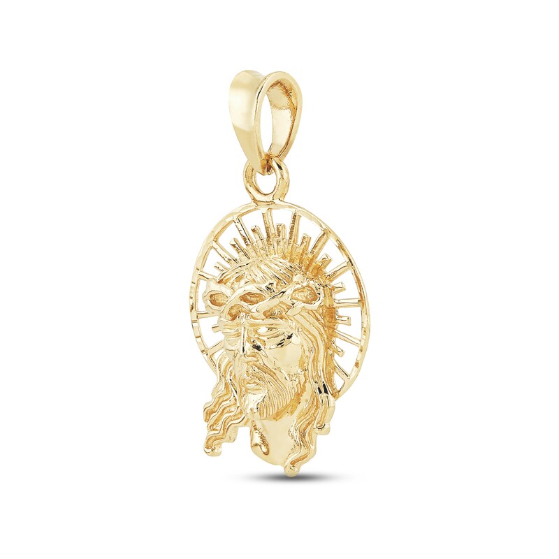 Diamond-cut Christ Charm 14K Yellow Gold