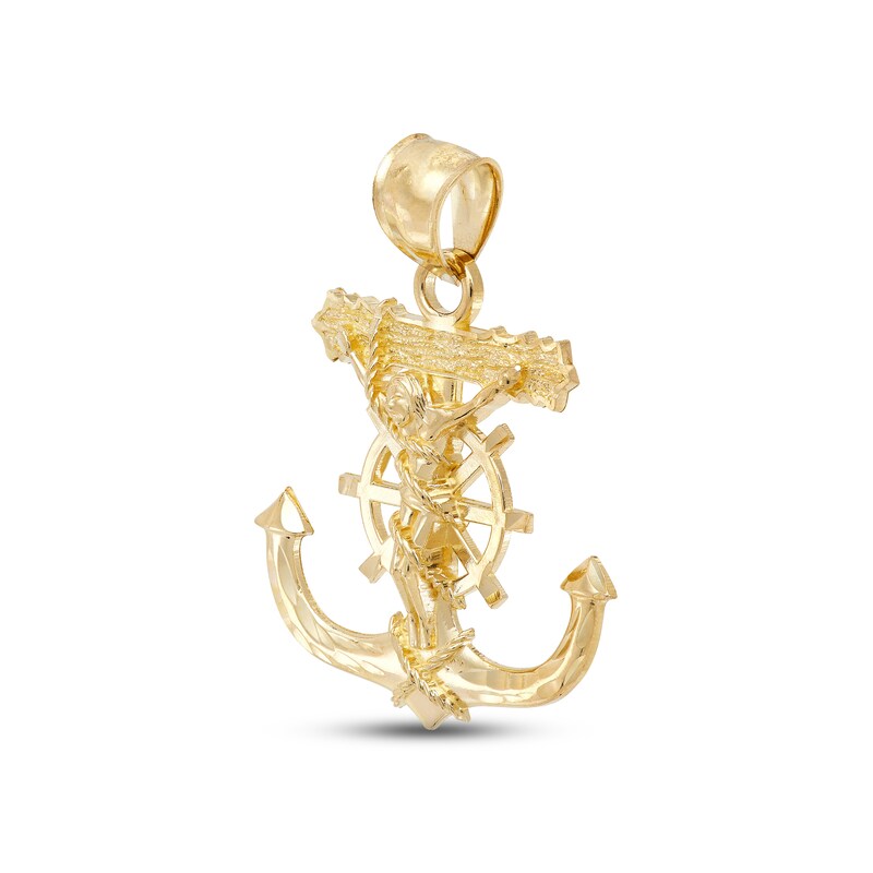 Main Image 2 of Mariner's Cross & Crucifix Charm 10K Yellow Gold