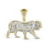 Thumbnail Image 4 of Men's Diamond & Ruby Tiger Charm 1 ct tw Round-cut 10K Yellow Gold