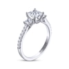 Thumbnail Image 1 of THE LEO Legacy Lab-Created Diamond Princess-Cut Three-Stone Engagement Ring 1-1/2 ct tw 14K White Gold