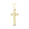 Thumbnail Image 3 of Men's Diamond Cross Charm 2 ct tw Round & Baguette-cut 10K Yellow Gold