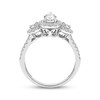 Thumbnail Image 1 of Pear-Shaped & Round-Cut Diamond Three-Stone Engagement Ring 1 ct tw 14K White Gold