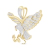 Thumbnail Image 1 of Men's Diamond & Lab-Created Ruby Eagle Charm 1/2 ct tw 10K Yellow Gold