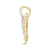 Thumbnail Image 3 of Men's Diamond & Lab-Created Ruby Eagle Charm 1/2 ct tw 10K Yellow Gold