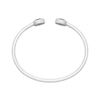 Thumbnail Image 3 of Oval-Cut Amethyst & Round-Cut White Lab-Created Sapphire Cuff Bangle Bracelet Sterling Silver