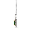 Thumbnail Image 1 of Le Vian Emerald-Cut Emerald Necklace 7/8 ct tw Diamonds 14K Two-Tone Gold 19”