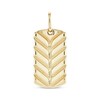 Thumbnail Image 1 of Men's Polished Chevron Dog Tag Charm 10K Yellow Gold