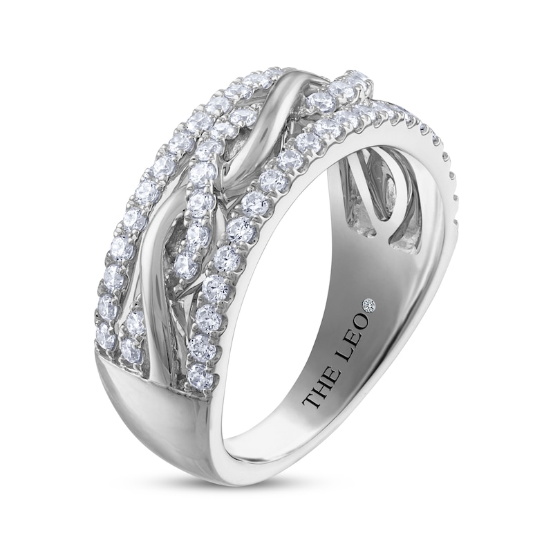 THE LEO Diamond Round-Cut Twist Anniversary Band 5/8 ct tw 14K White Gold