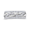 Thumbnail Image 2 of THE LEO Diamond Round-Cut Twist Anniversary Band 5/8 ct tw 14K White Gold