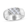 Thumbnail Image 1 of Men's THE LEO Diamond Round-Cut Diagonal Wedding Band 5/8 ct tw 14K White Gold