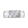 Thumbnail Image 3 of Men's THE LEO Diamond Round-Cut Diagonal Wedding Band 5/8 ct tw 14K White Gold