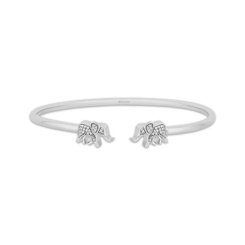 Disney Treasures The Lion King Diamond Elephant Cuff Bracelet 1/10 ct tw Sterling Silver