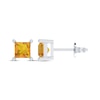 Thumbnail Image 0 of Square-Cut Citrine Solitaire Stud Earrings Sterling Silver