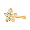 Thumbnail Image 1 of Cubic Zirconia Star Nose Stud 14K Yellow Gold - 22G 6MM
